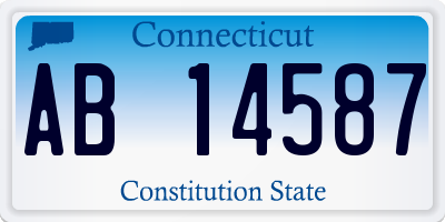 CT license plate AB14587