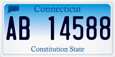 CT license plate AB14588