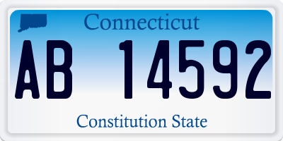 CT license plate AB14592