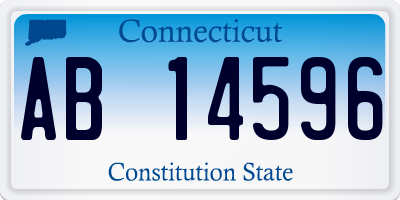 CT license plate AB14596