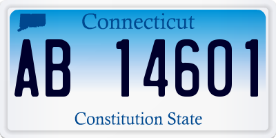 CT license plate AB14601