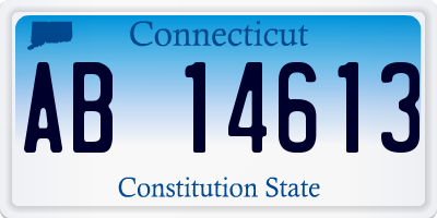 CT license plate AB14613