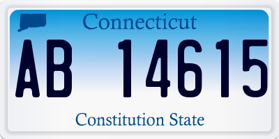 CT license plate AB14615