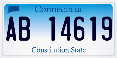 CT license plate AB14619
