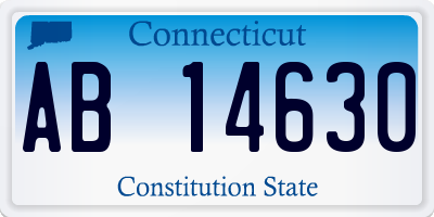 CT license plate AB14630