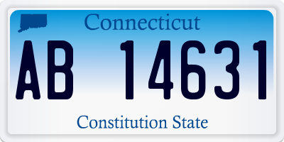CT license plate AB14631