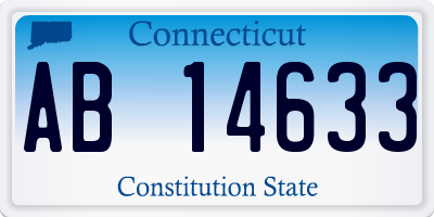 CT license plate AB14633