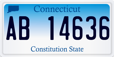 CT license plate AB14636
