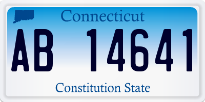 CT license plate AB14641