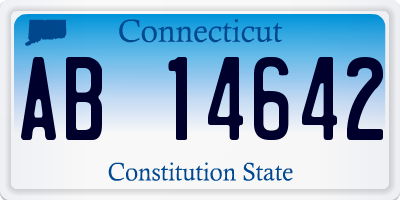 CT license plate AB14642