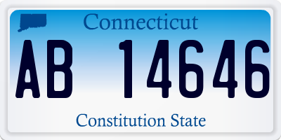 CT license plate AB14646