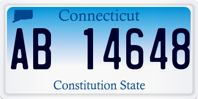 CT license plate AB14648