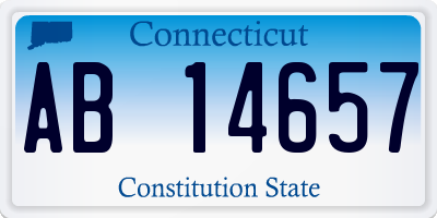 CT license plate AB14657