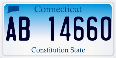 CT license plate AB14660