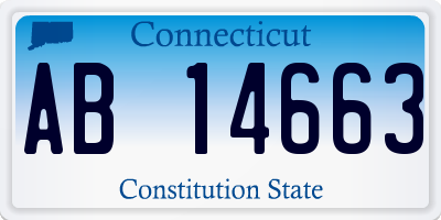 CT license plate AB14663