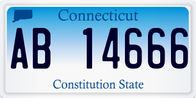 CT license plate AB14666