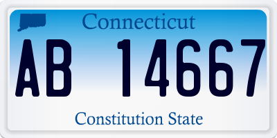 CT license plate AB14667