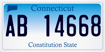 CT license plate AB14668