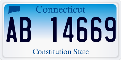 CT license plate AB14669