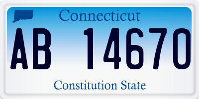 CT license plate AB14670