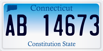 CT license plate AB14673