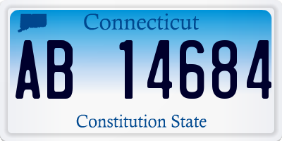 CT license plate AB14684