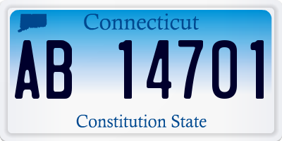 CT license plate AB14701