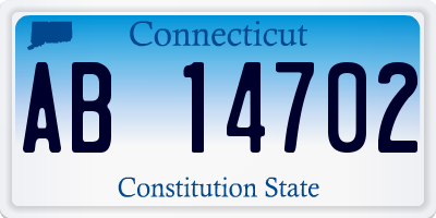 CT license plate AB14702