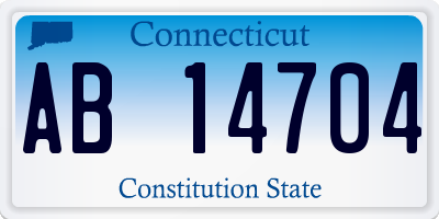 CT license plate AB14704