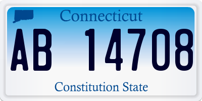 CT license plate AB14708