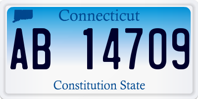 CT license plate AB14709