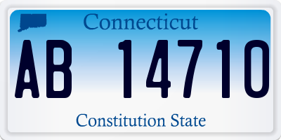 CT license plate AB14710