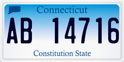 CT license plate AB14716
