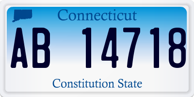 CT license plate AB14718