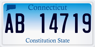 CT license plate AB14719