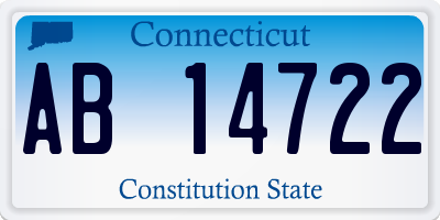 CT license plate AB14722