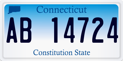 CT license plate AB14724