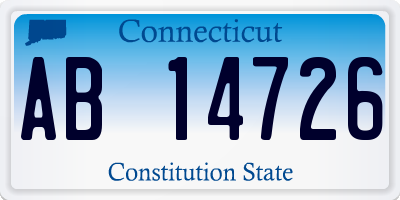 CT license plate AB14726