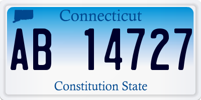 CT license plate AB14727
