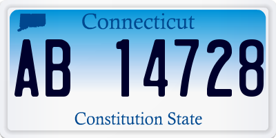 CT license plate AB14728