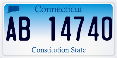 CT license plate AB14740