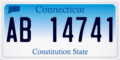 CT license plate AB14741