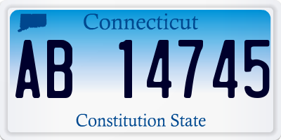 CT license plate AB14745