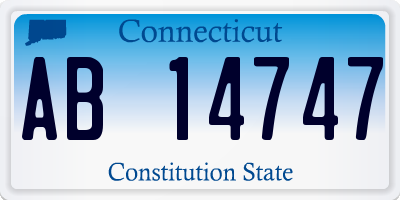 CT license plate AB14747
