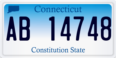 CT license plate AB14748