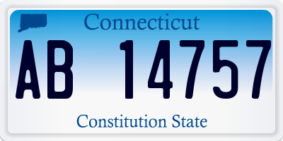 CT license plate AB14757