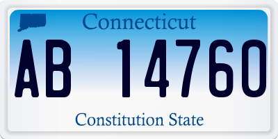 CT license plate AB14760