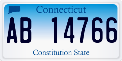 CT license plate AB14766