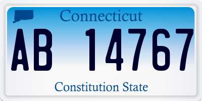 CT license plate AB14767