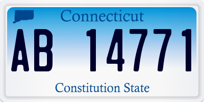 CT license plate AB14771